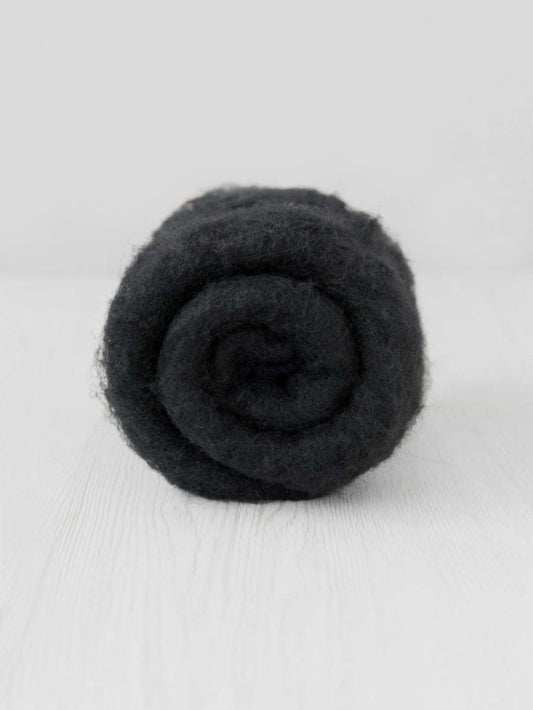 Carded Wool Batt - Maori Wool - Dark, for needle felting, wet felting, nuno felting