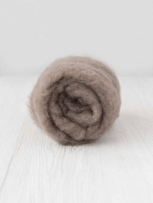Carded Wool Batt - Maori Wool - Ash, for needle felting, wet felting, nuno felting